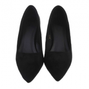 Pantofi ocazie toc mic gros - negru dama