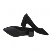 Pantofi eleganti cu toc mic gros - negru dama