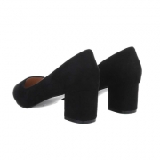Pantofi eleganti cu toc mic gros - negru dama