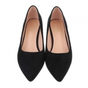 Pantofi eleganti cu toc mic gros - negru dama