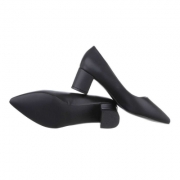 Pantofi eleganti cu toc mic gros - negru dama