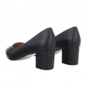 Pantofi eleganti cu toc mic gros - negru dama