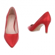 Pantofi eleganti cu toc - rosu dama