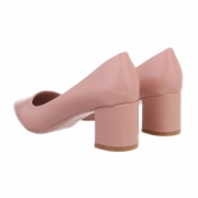 Pantofi toc mic gros - roz dama