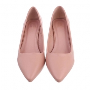 Pantofi toc mic gros - roz dama
