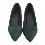 Pantofi toc mic gros - verde dama