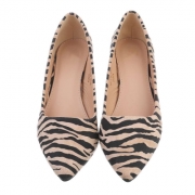 Pantofi toc mic subtire - zebra dama