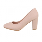 Pantofi cu toc gros - caisa dama