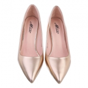 Pantofi eleganti cu toc - culoarea sampaniei dama