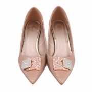 Pantofi cu toc inalt - culoarea sampaniei dama