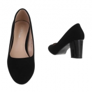 Pantofi eleganti toc gros - negru dama