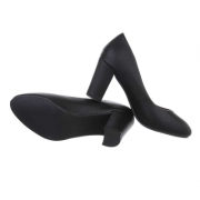 Pantofi cu toc gros - negru dama