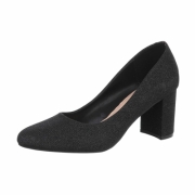 Pantofi cu toc gros - negru dama