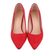 Pantofi eleganti cu toc gros - rosu dama