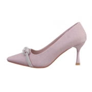 Pantofi cu toc inalt - roz dama