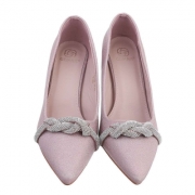 Pantofi cu toc inalt - roz dama