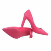 Pantofi eleganti cu toc - roz fuchsia dama