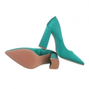 Pantofi cu toc inalt - verde dama