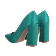Pantofi cu toc inalt - verde dama