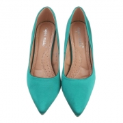 Pantofi cu toc inalt - verde dama