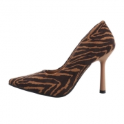 Pantofi ocazie cu toc subtire - zebra dama