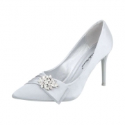 Pantofi nunta cu toc - argintiu dama