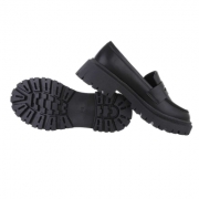 Pantofi office cu toc gros - negru dama