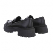Pantofi office cu toc gros - negru dama