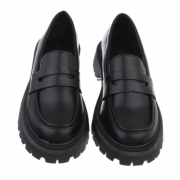 Pantofi office cu toc gros - negru dama