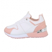 Sneakers cu talpa groasa - roz alb dama