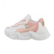 Pantofi sport cu talpa groasa - roz dama