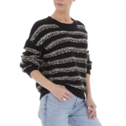 Pulover helanca alb ICY marime universala - negru dama