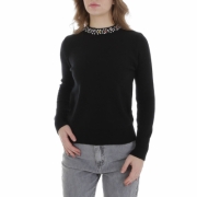 Pulover elegant cu strasuri - Emma & Ashley   negru dama