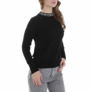 Pulover elegant cu strasuri - Emma & Ashley   negru dama