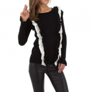 Pulover - SHK Paris marime universala   alb negru dama