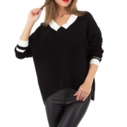 Pulover Whoo Fashion marime universala - negru dama