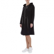 Rochie tip hanorac cu gluga - negru dama