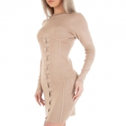 Rochie mulata cu maneca lunga - Emmash   bej dama