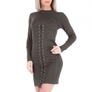 Rochie mulata cu maneca lunga - Emmash   kaki dama