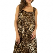 Rochie ocazie lunga - JCL   imprimeu leopard dama