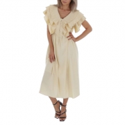 Rochie midi boho - smantana dama