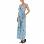 Rochie lunga de vara cu imprimeu - Emma & Ashley   albastru dama