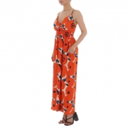 Rochie lunga de vara cu imprimeu - Emma & Ashley   portocaliu dama