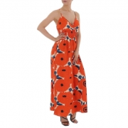 Rochie lunga de vara cu imprimeu - Emma & Ashley   portocaliu dama