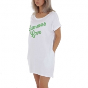 Rochie mini alb ICY marime universala - verde dama