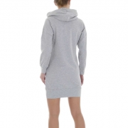 Rochie tip hanorac cu gluga - gri dama