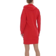 Rochie tip hanorac cu gluga - rosu dama
