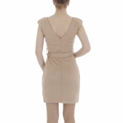 Rochie cocktail scurta - Emma & Ashley   bej dama