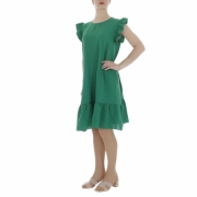 Rochie casual cu maneca scurta - D.verde dama