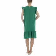 Rochie casual cu maneca scurta - D.verde dama